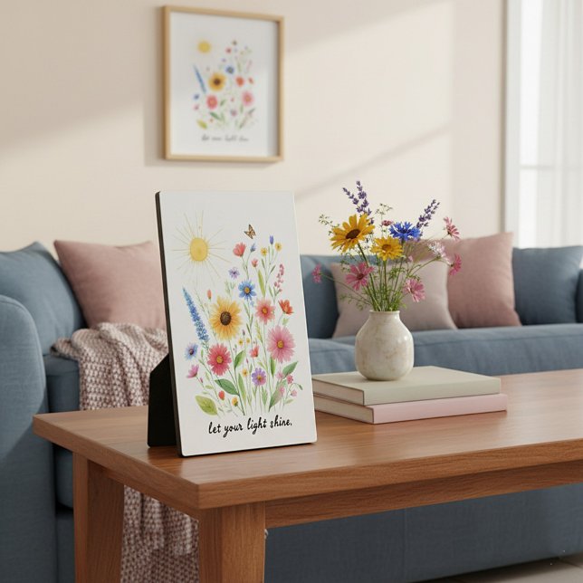 Let you light shine flowers and sun plaque (Creator Uploaded)