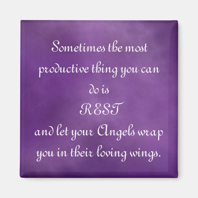 Let Your Angels Wrap You... Comfort Quote Magnet (Front)