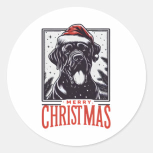 Let your Cane Corso 'sleigh' the season with love Classic Round Sticker