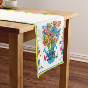 Let your dreams bloom short table runner