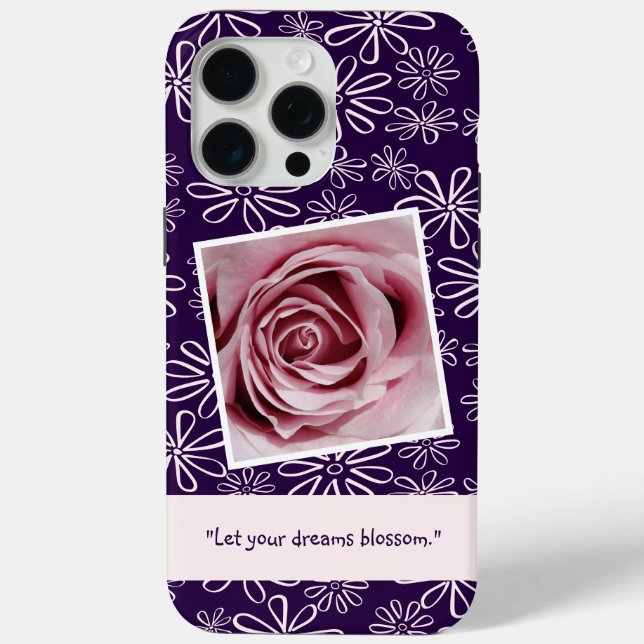 Let your Dreams Blossom - Blush Purple Pattern Case-Mate iPhone Case (Back)