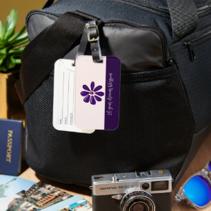 Let Your Dreams Blossom - Purple Flower Luggage Tag