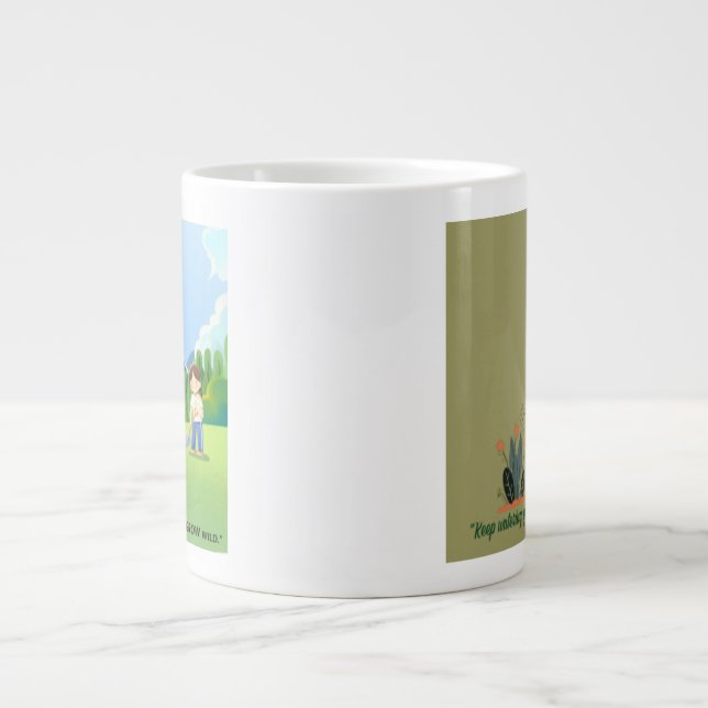 Let Your Dreams Grow Wild | Inspirational  Mug. Large Coffee Mug (Front)