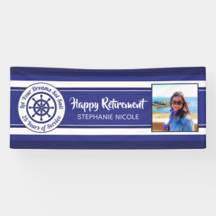 Let Your Dreams Set Sail Nautical Photo Retirement Banner