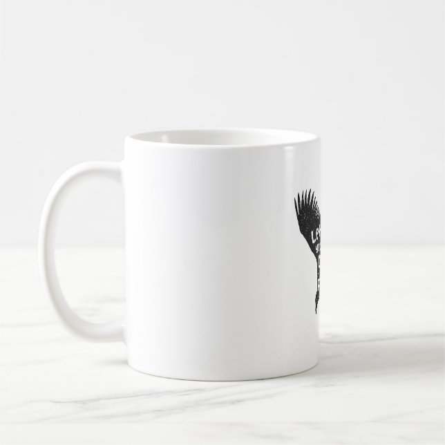Let Your Dreams Take Flight Eagle Black Coffee Mug (Left)