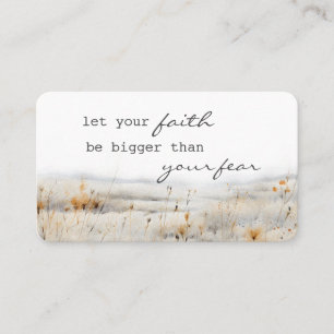 Let your Faith be bigger than fear Christian Quote Business Card