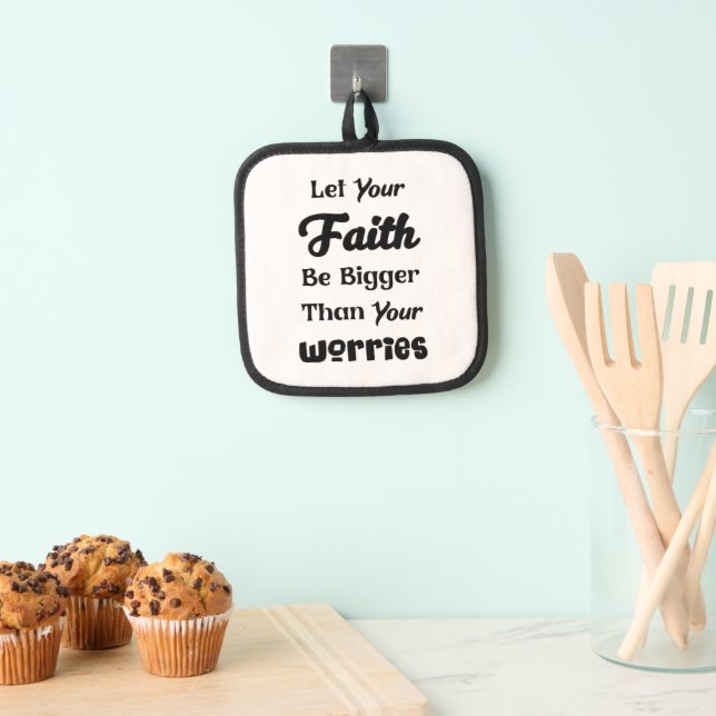 Let Your Faith - Black Pot Holder (Insitu(Hanging))