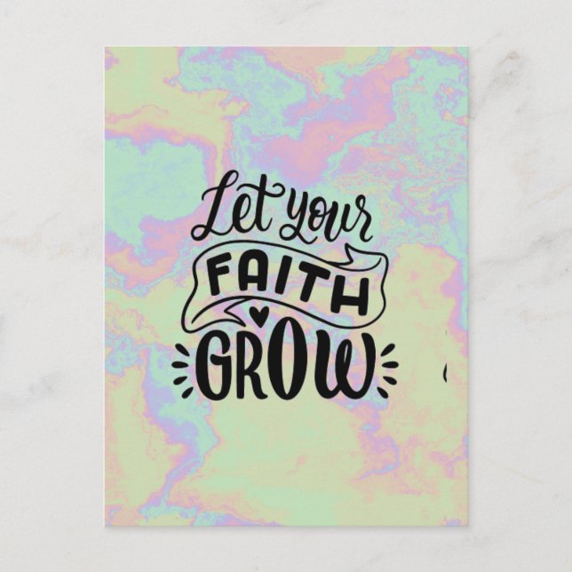 Let your Faith Grow Postcard (Front)