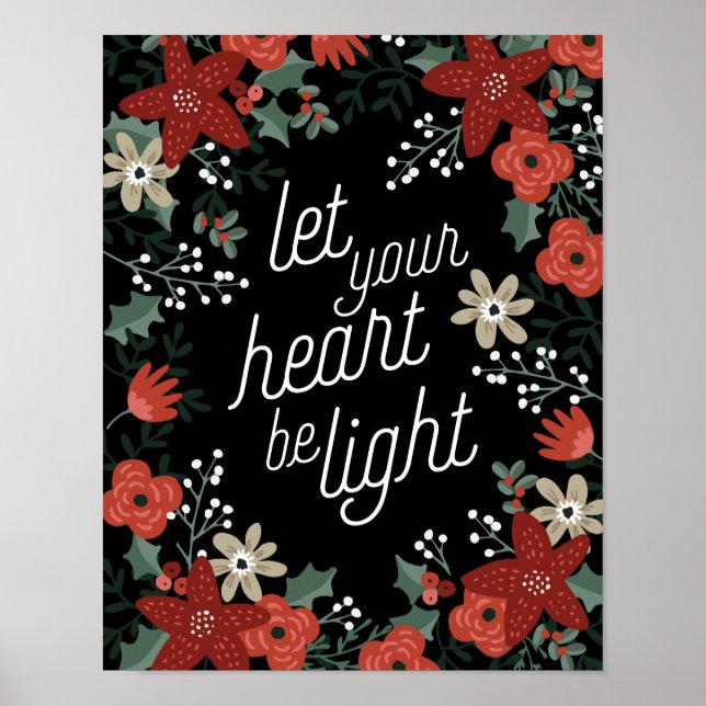 Let your heart be Light Poinsettia Foliage Poster (Front)