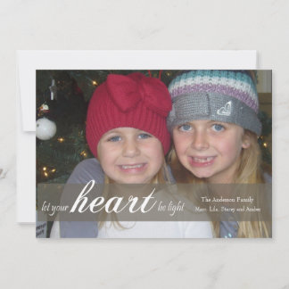 Let Your Heart Be Light Ribbon Photo Card