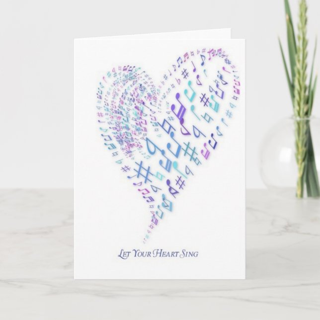 Let Your Heart Sing - Heart made of musical notes (Front)