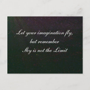 Let your imagination fly postcard