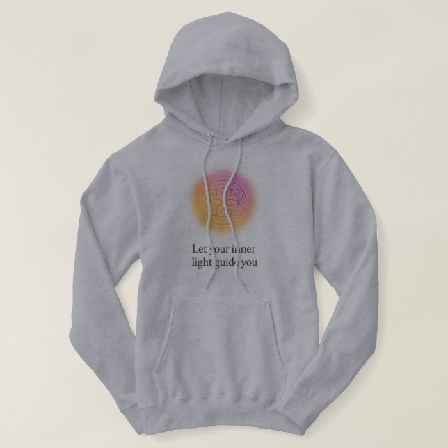 Let Your Inner Light Guide You Spiritual Hoodie (Design Front)