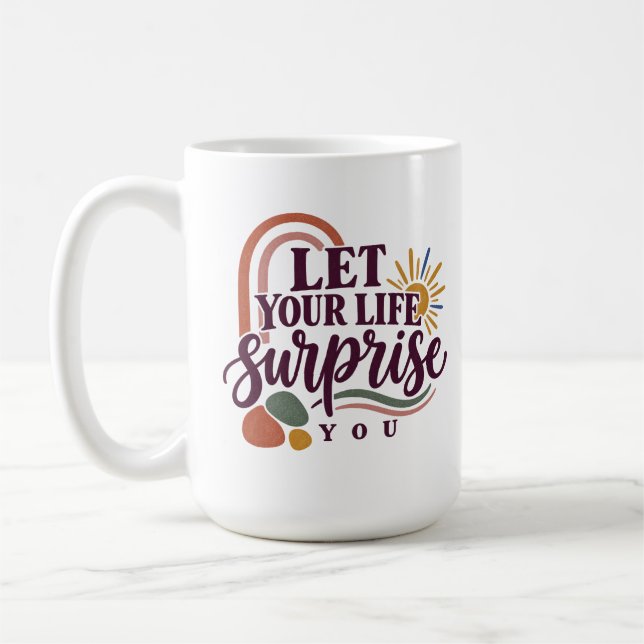 Let Your Life Surprise You Modern Boho Mug (Left)