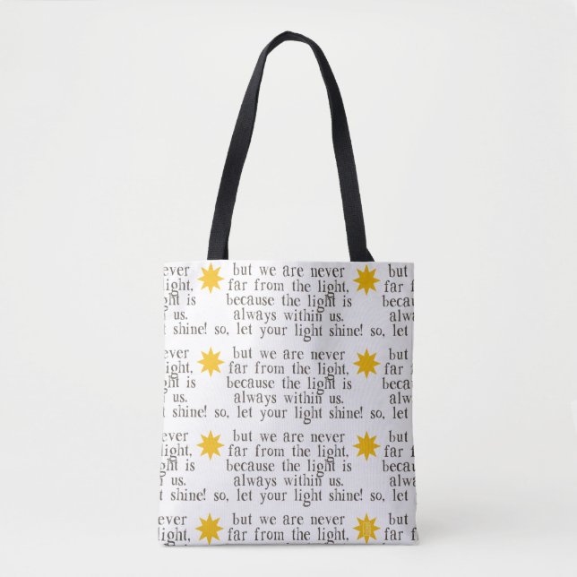 Let Your Light Shine All-Over-Print Tote Bag (Front)