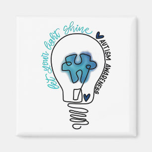 Let Your Light Shine Autism Awareness 1 Magnet