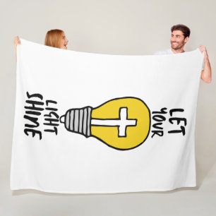 Let Your Light Shine Bible Cross Fleece Blanket
