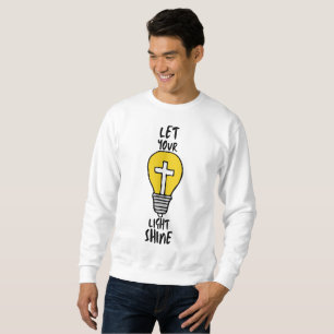 Let Your Light Shine Bible Cross Men's Sweatshirt
