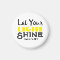 Let Your Light Shine Bible Verse Yellow Cute White