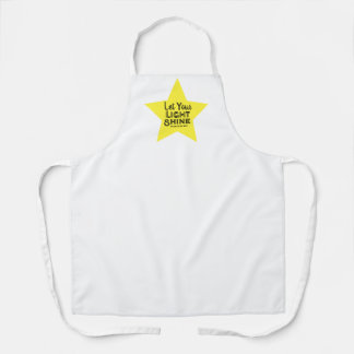 Let Your Light Shine Bible Verse Yellow Star Apron