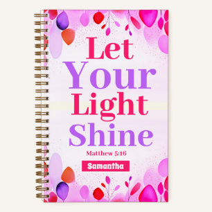 Let your light shine Boho Christian Girl Journal