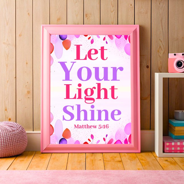 Let your light shine Boho Christian Teen Girl Art Poster (Creator Uploaded)