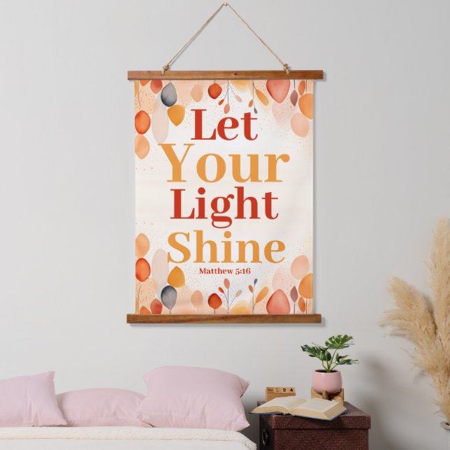 Let your light shine Boho Christian Wall Hanging Tapestry (Bedroom)