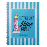 Let Your Light Shine Bright Lighthouse Typography