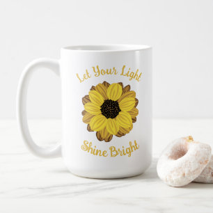 Let Your Light Shine Bright Sunflower Coffee Mug