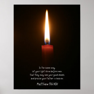 "Let Your Light Shine" Candle Poster