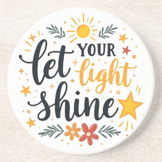 Let Your Light Shine | Christian Bible Verse Coaster