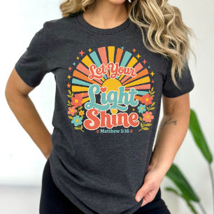 Let Your Light Shine Christian Faith Personalised Tri-Blend Shirt