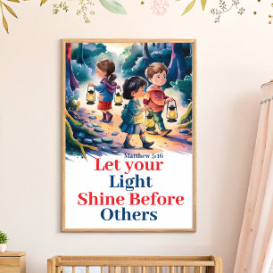 Let your light shine Christian Nursery Wall Art