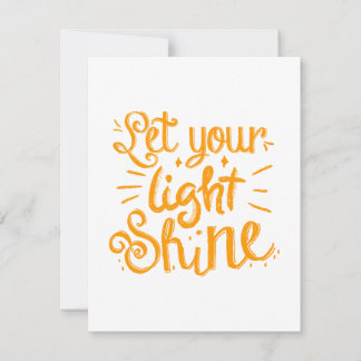 Let Your Light Shine Christmas Holiday Card