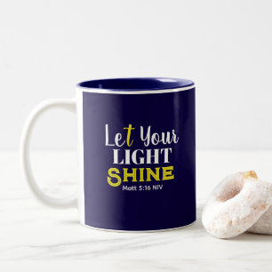 Let Your Light Shine Congratulations Graduate Blue Two-Tone Coffee Mug