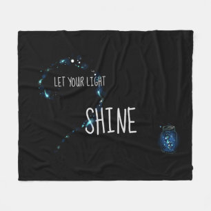 Let Your Light Shine Custom Text Fleece Blanket