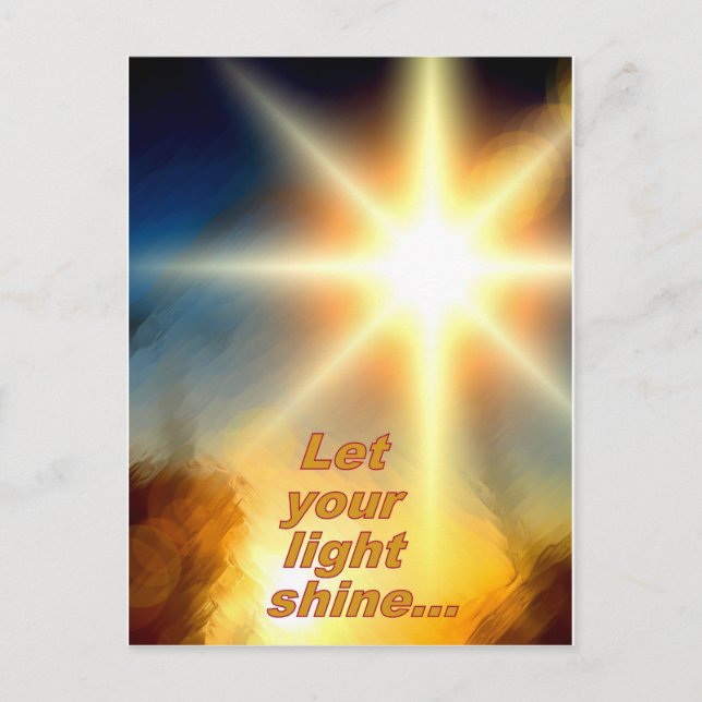 Let Your Light Shine Dazzling Sunlight Design Postcard (Front)