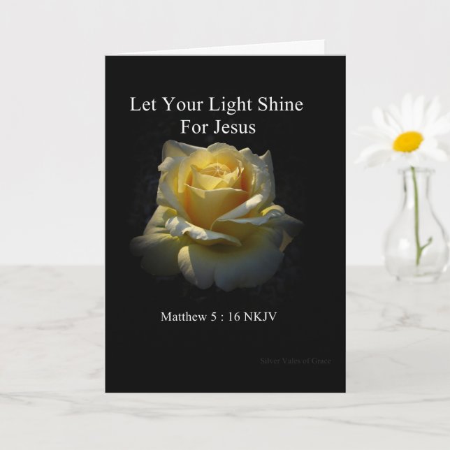 Let Your Light Shine Faith Card  (Small Plant)
