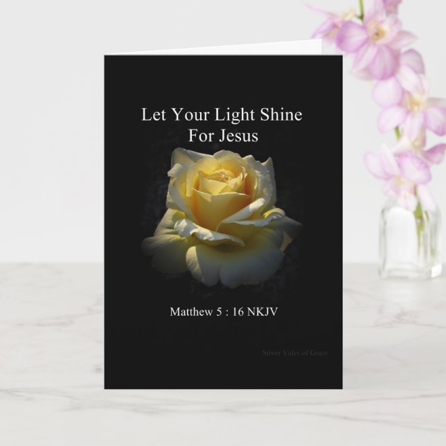 Let Your Light Shine Faith Card by Stan (Orchid)