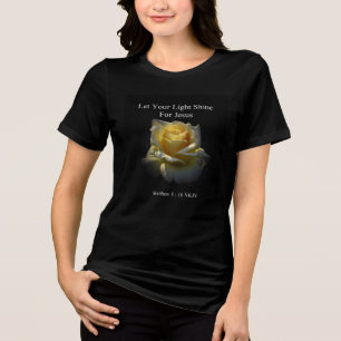 Let Your Light Shine For Jesus T-Shirt by StanVG Tri-Blend Shirt
