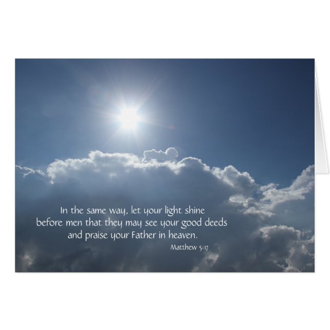 Let your light shine; Heavens Above! (Front Horizontal)