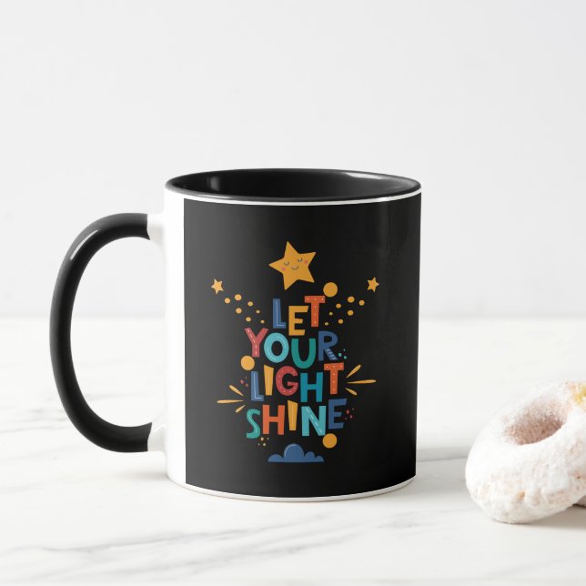 Let Your Light Shine Inspiration Mug (With Donut)