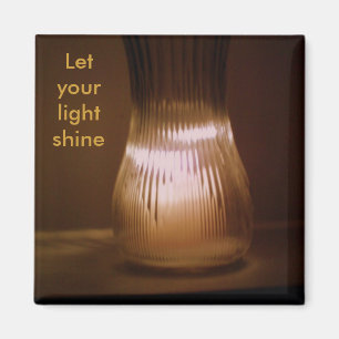 "Let your light shine" magnet
