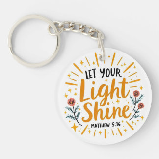 Let Your Light Shine – Matthew 5:16 Bible Verse Key Ring