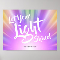 Let Your Light Shine Matthew 5 16 | Colorful