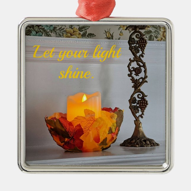 Let your light shine. metal tree decoration (Front)