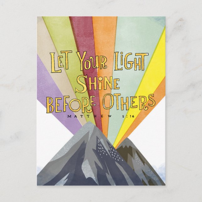 Let Your Light Shine Postcard (Front)