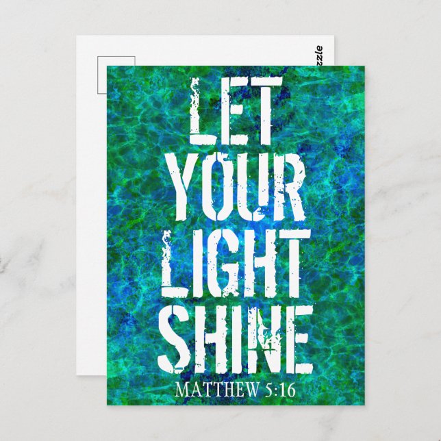 LET YOUR LIGHT SHINE POSTCARD (Front/Back)
