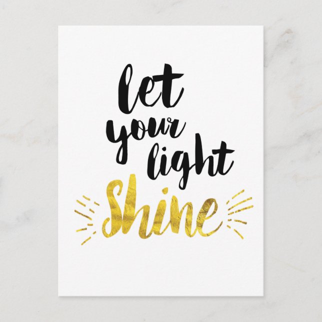 Let Your Light Shine Postcard (Front)