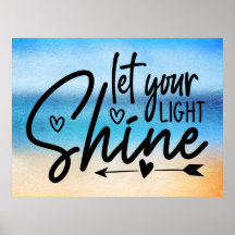 Let your light shine poster